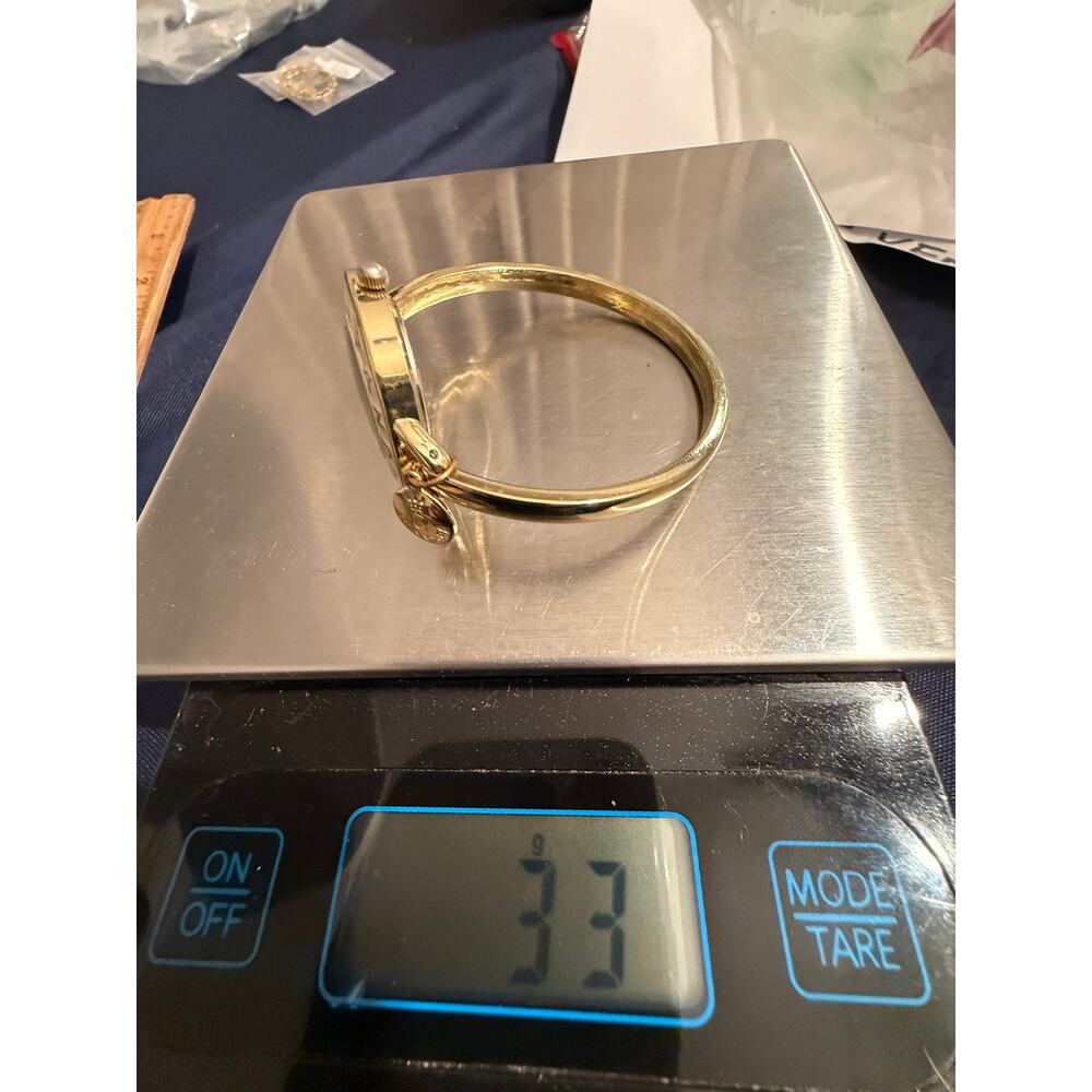 Pandora Ring Style Watch Gold Tone Size 6”- $95 Works - Picture 6 of 6